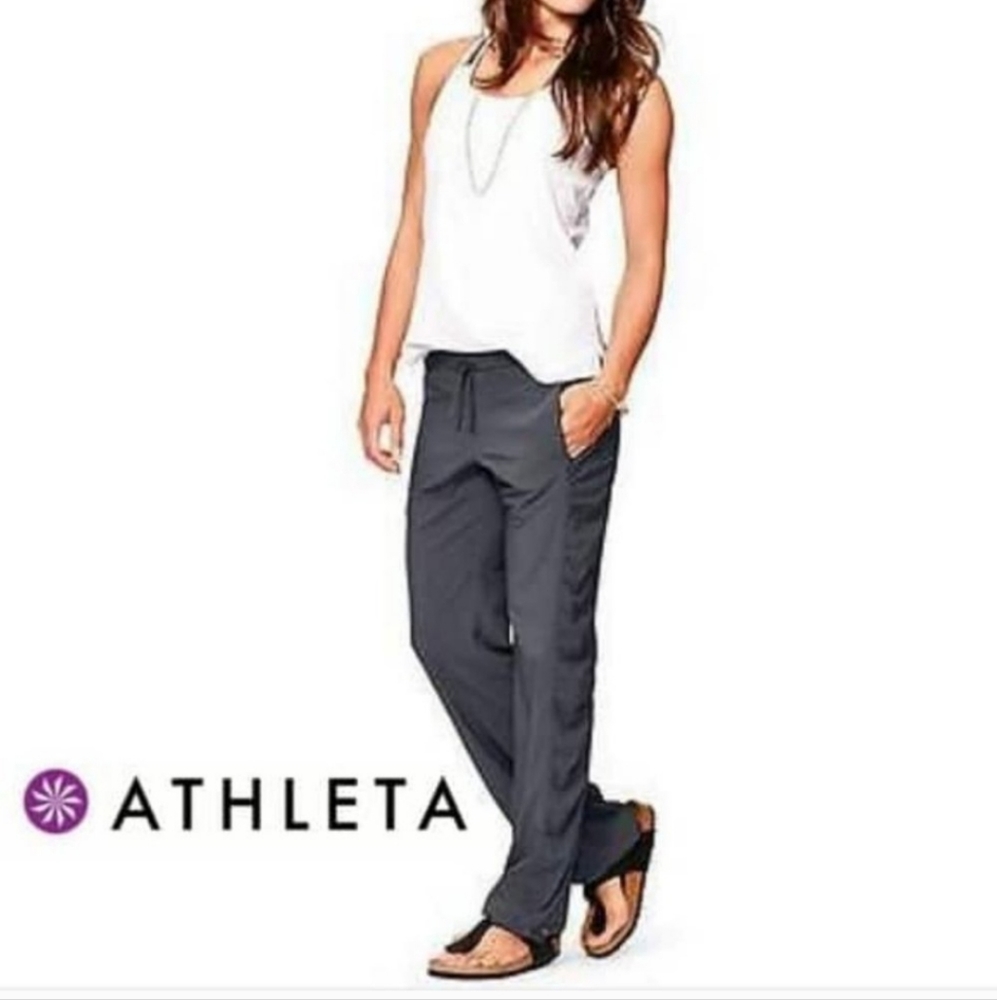 Athleta La Viva Lined Jogger Pants In Black Size 14 Gem